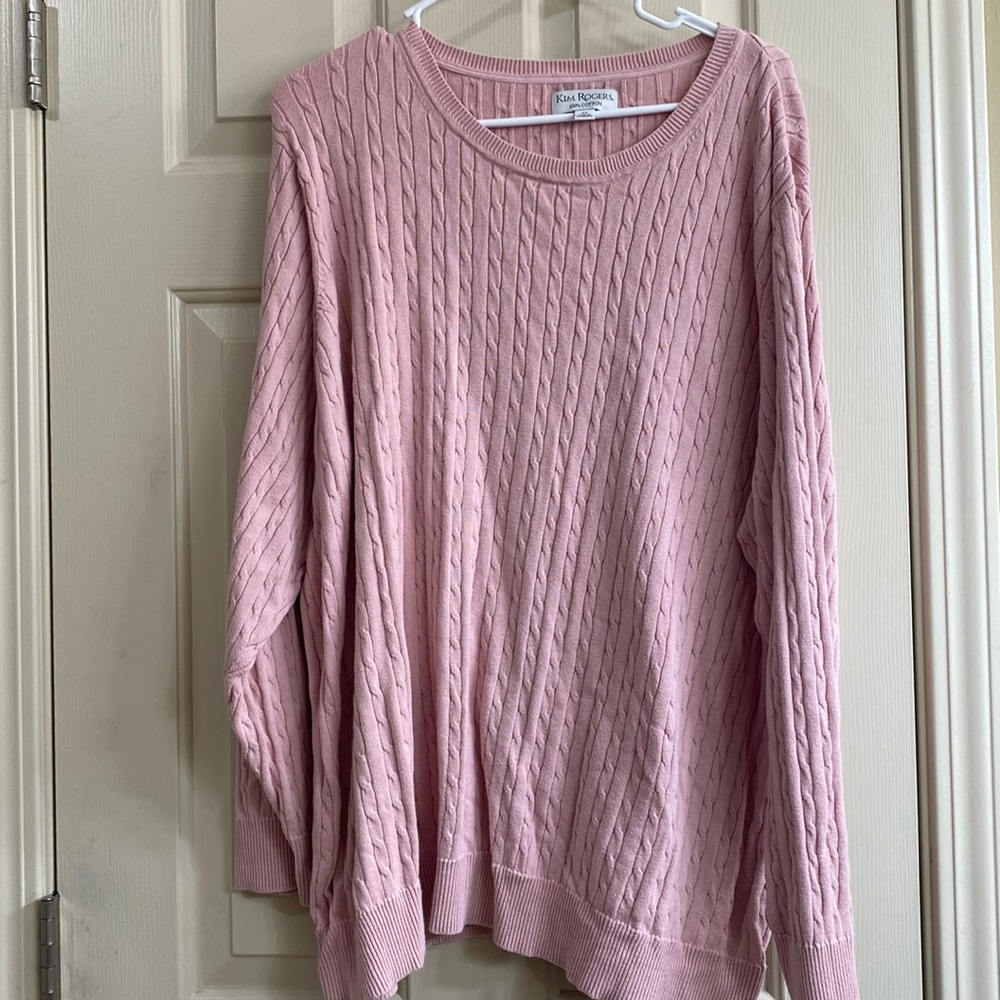 Kim Rogers Cable Knit Sweater 3xl